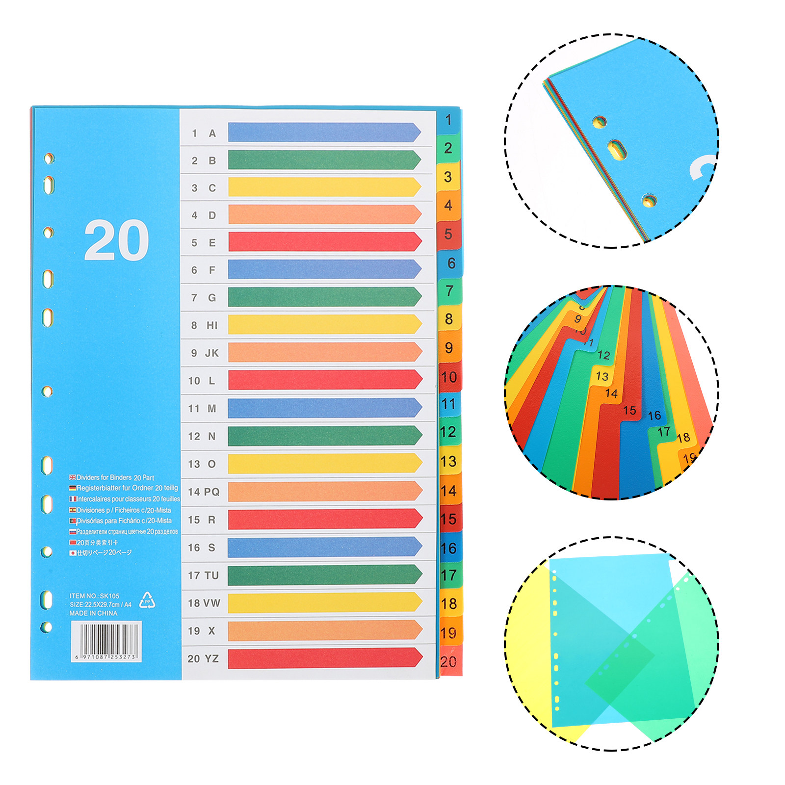 5Pcs Binder Dividers Colored P - Tab Divider A4 review and price