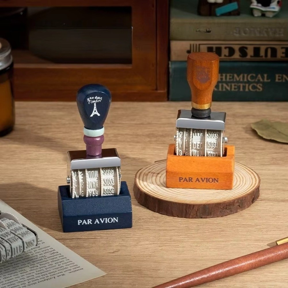 Retro Wooden Roller Date Seal  - Rubber Date Stamp review and price