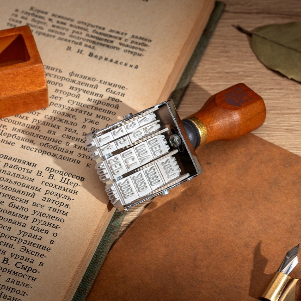 Retro Wooden Roller Date Seal  - Rubber Date Stamp review and price