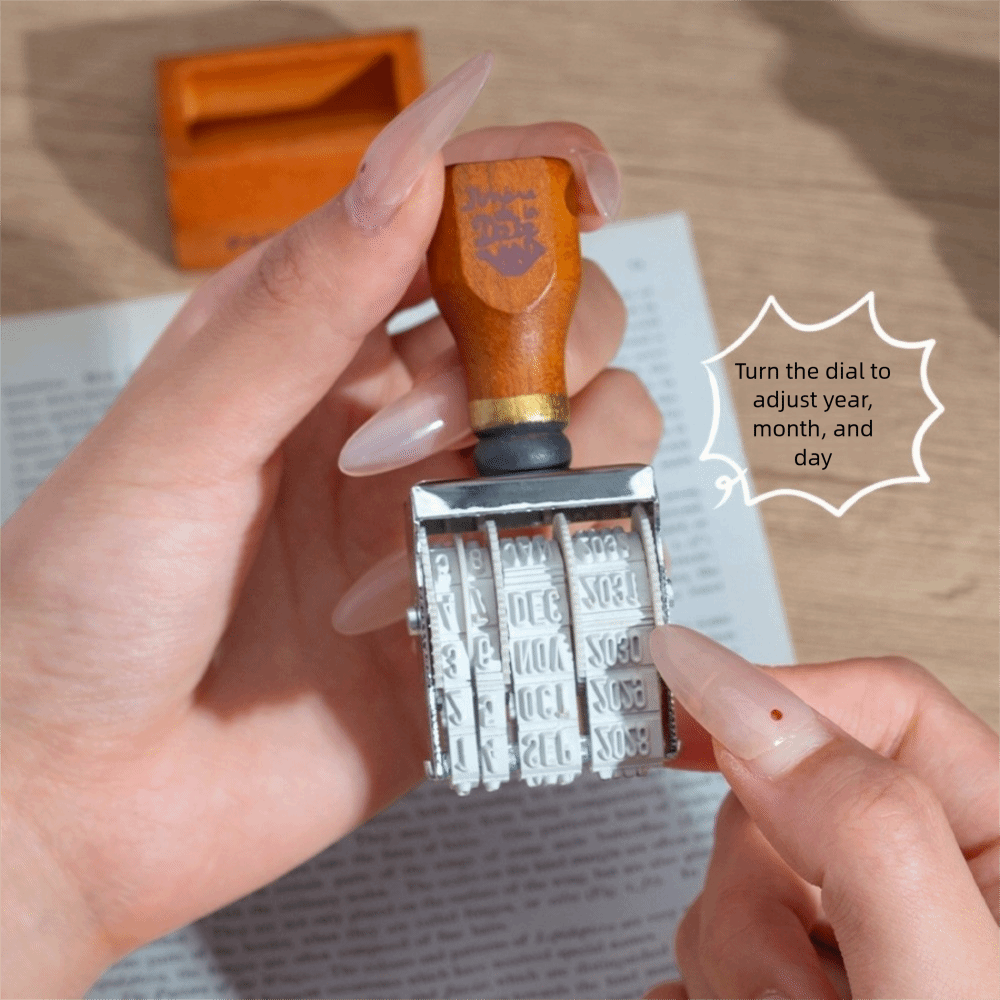 Retro Wooden Roller Date Seal  - Rubber Date Stamp review and price
