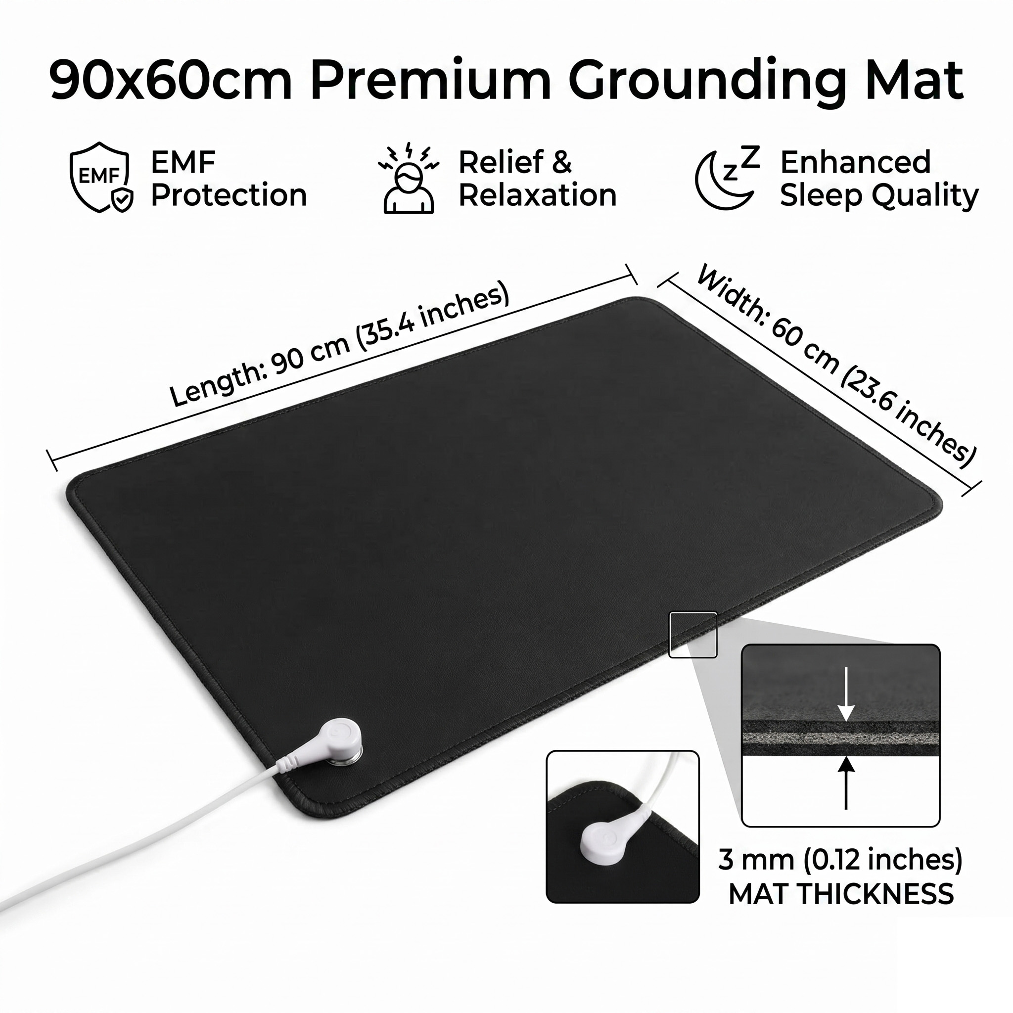 3mm PU Leather Grounding Mat E - Leather Desk Pad review and price